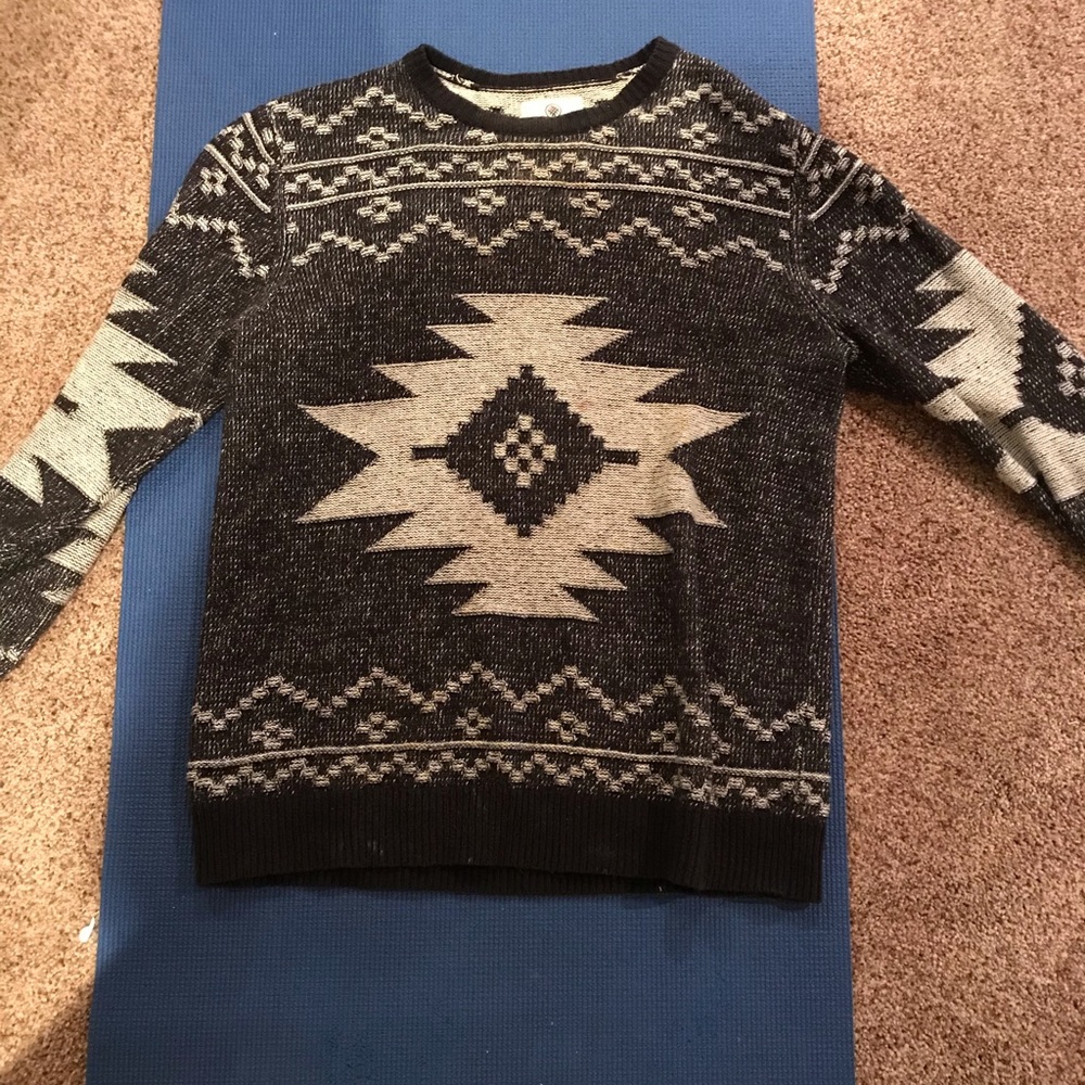 On the byas Aztec sweater